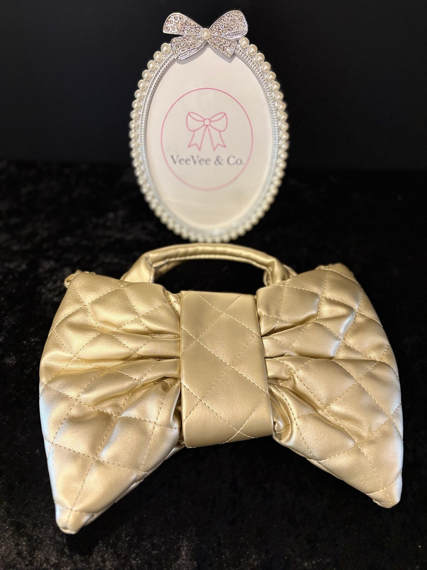 Golden Bow Babe Bag