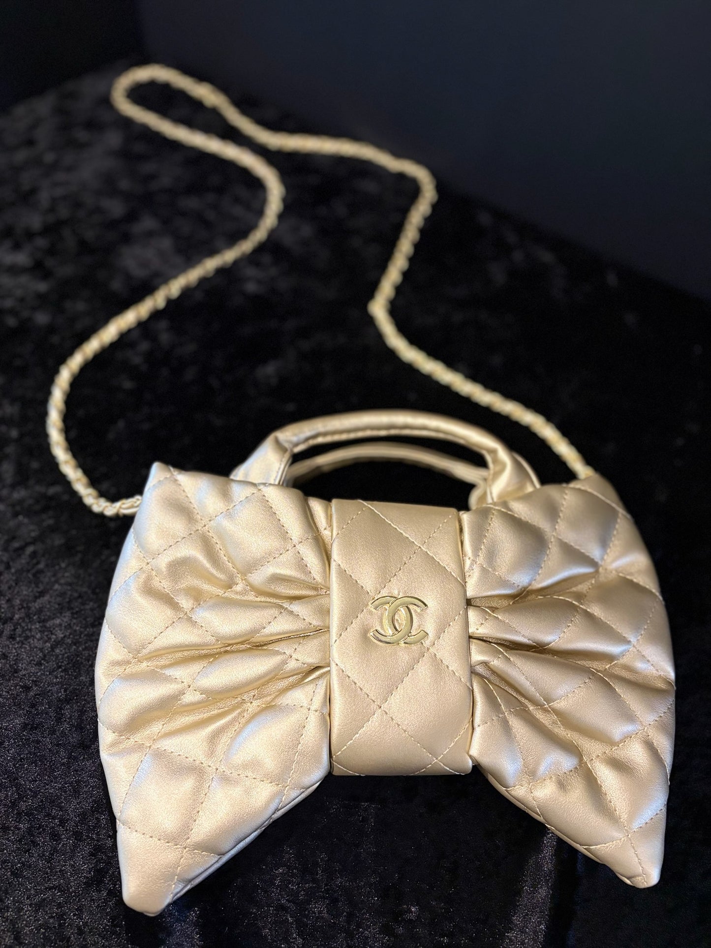 Golden Bow Babe Bag