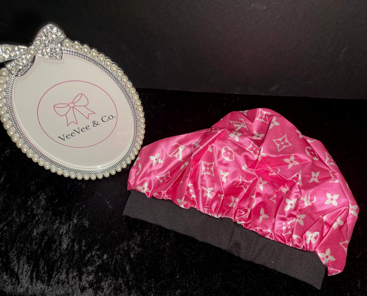 Pink Dream Satin Bonnet Duo