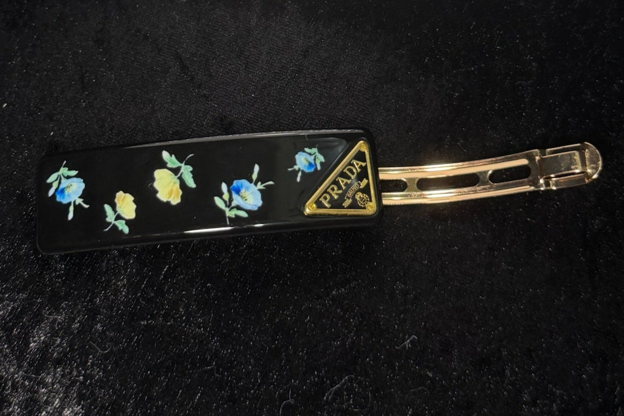 Midnight Garden Floral Hair Barrette