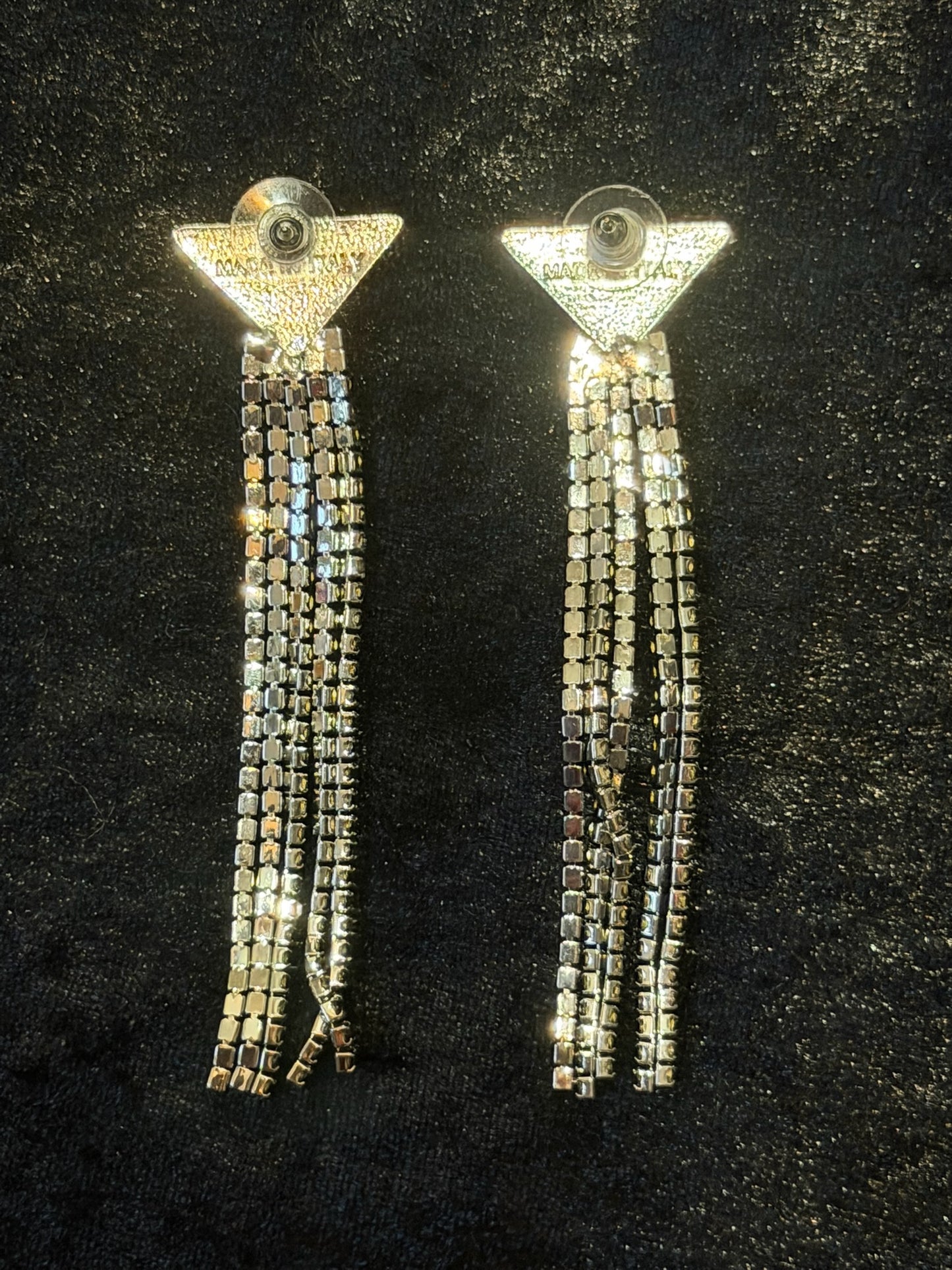 Midnight Muse Black Crystal Dangle Earrings