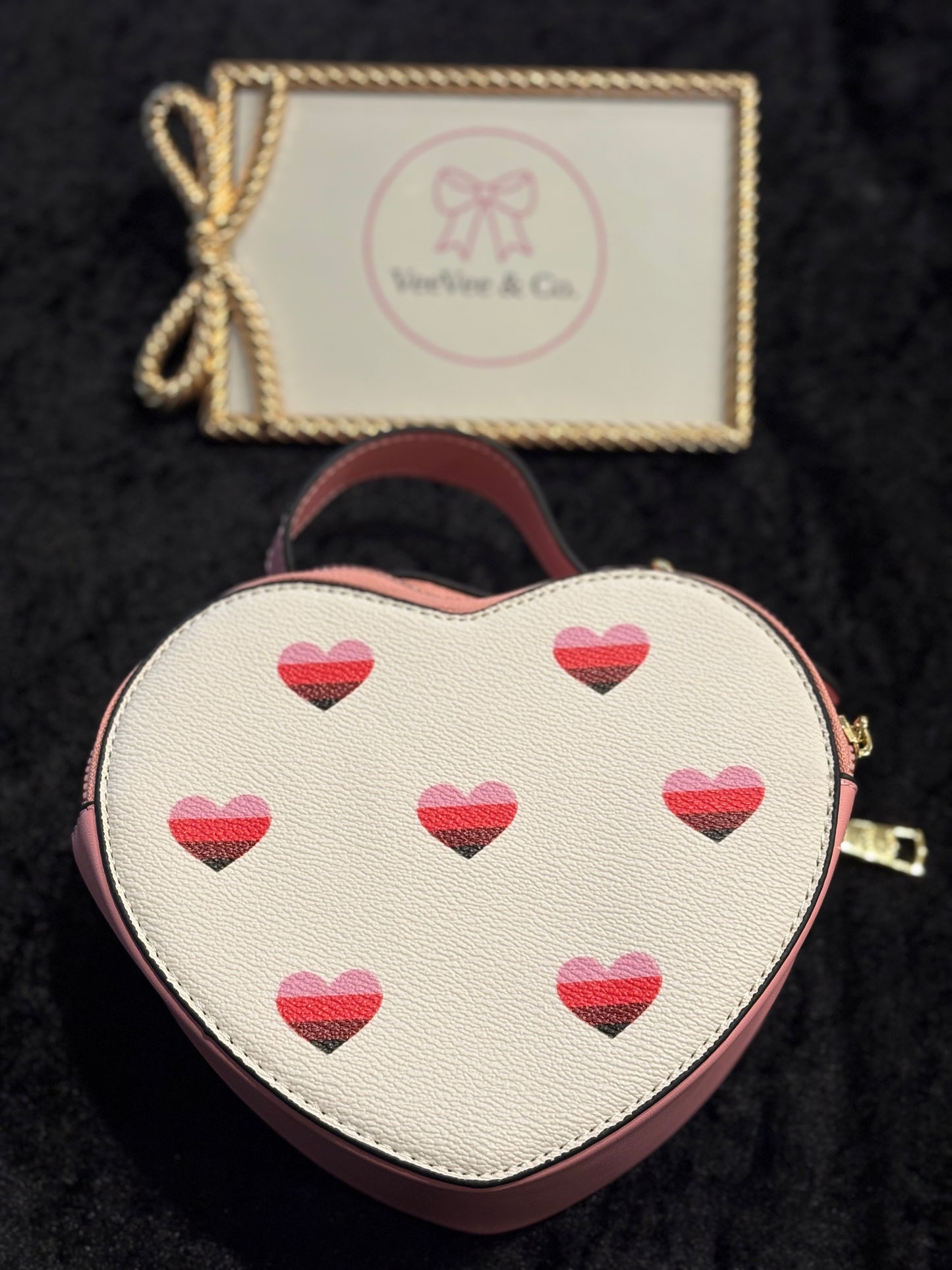 Love Story Heart Bag – Cream Multicolor Heart Edition