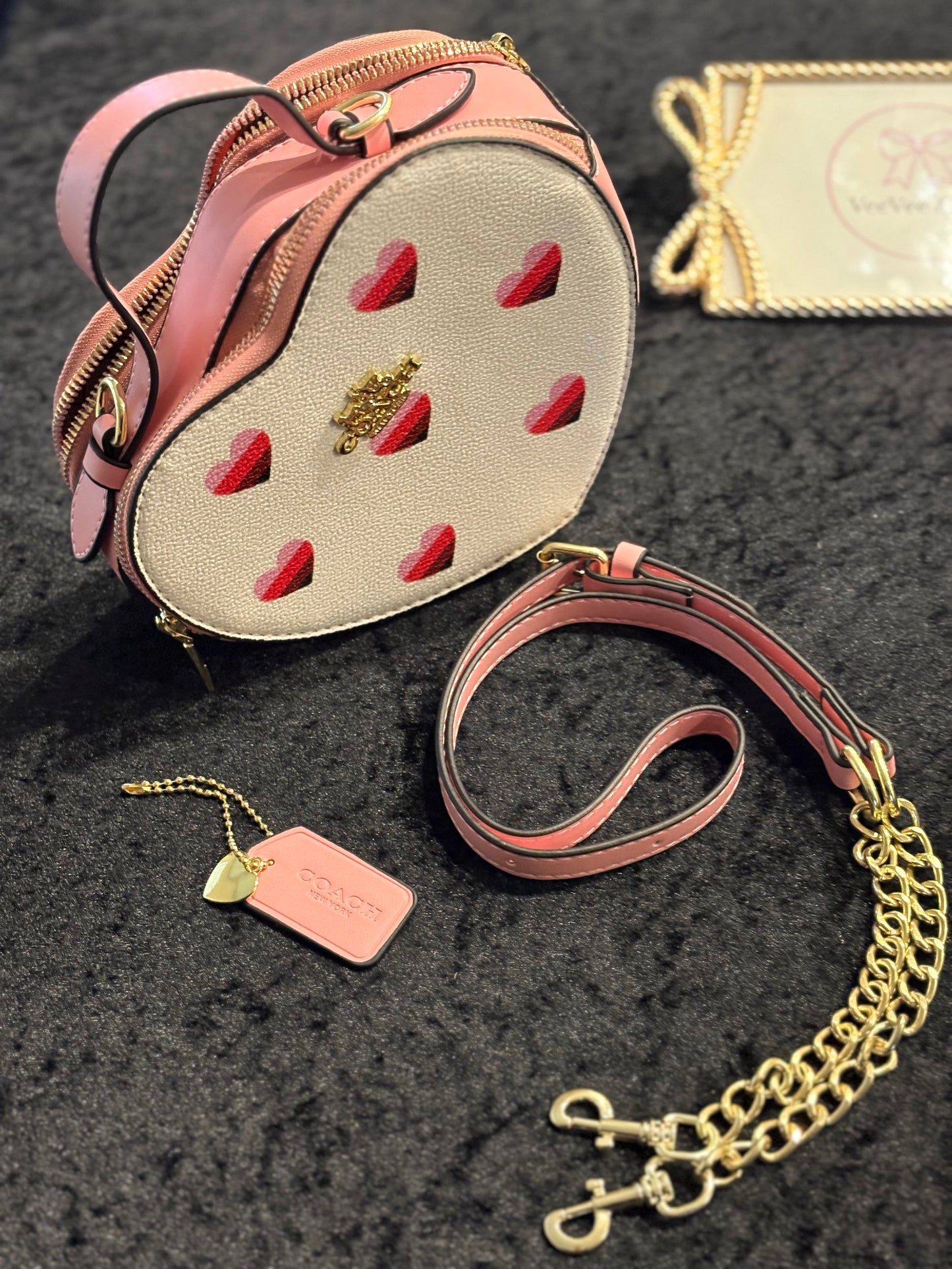 Love Story Heart Bag – Cream Multicolor Heart Edition