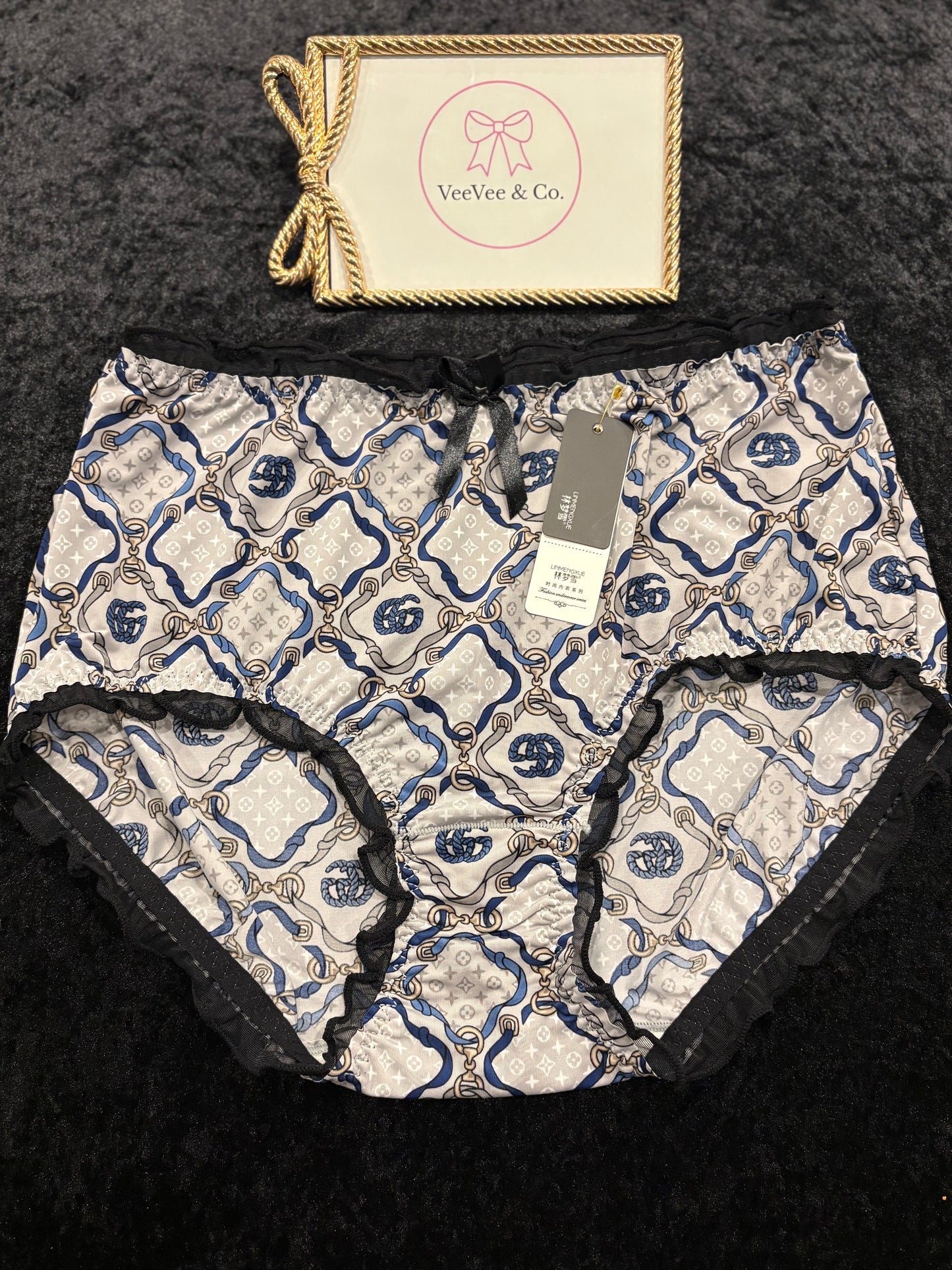 Dreamy Blue Detail Panties - SIZE 2X