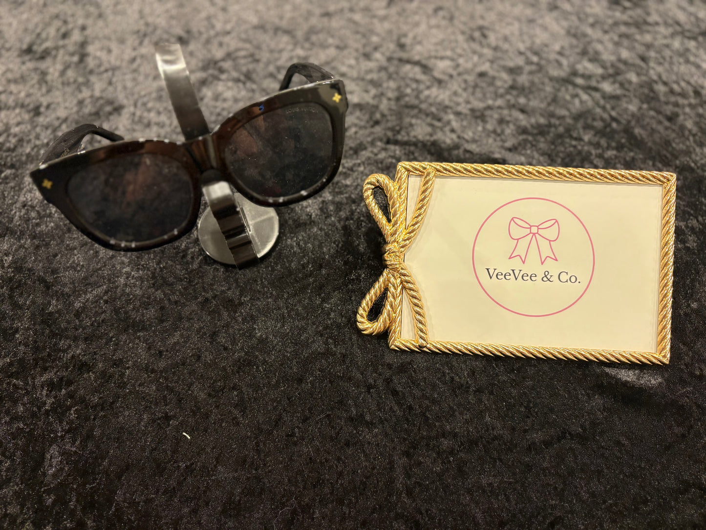 Blackout Luxe Sunglasses with Rainbow Monogram