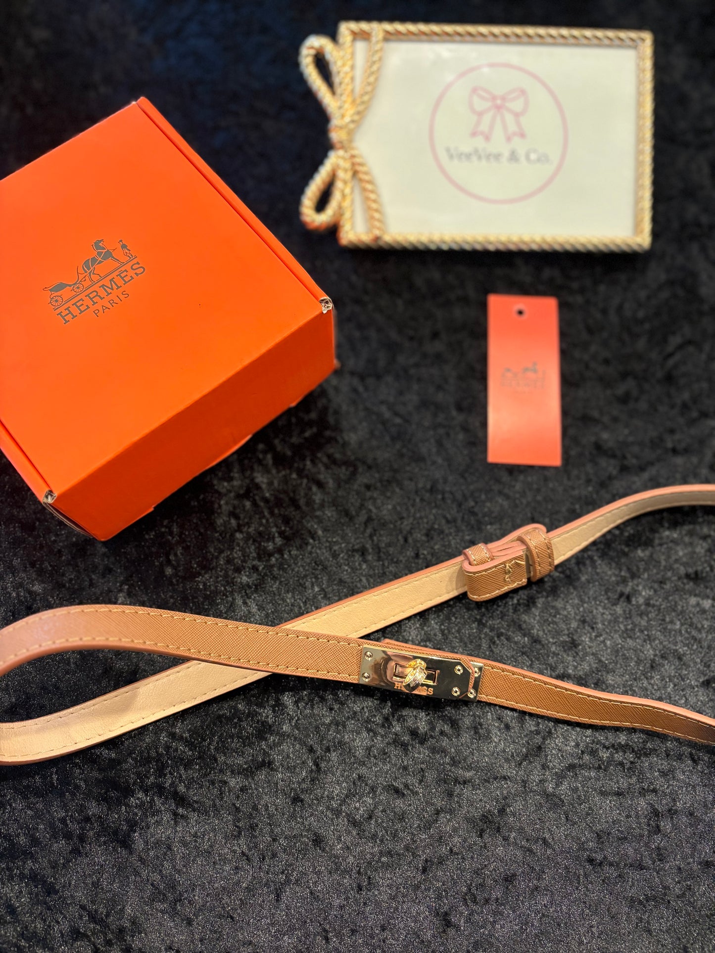Golden Chestnut Skinny Belt