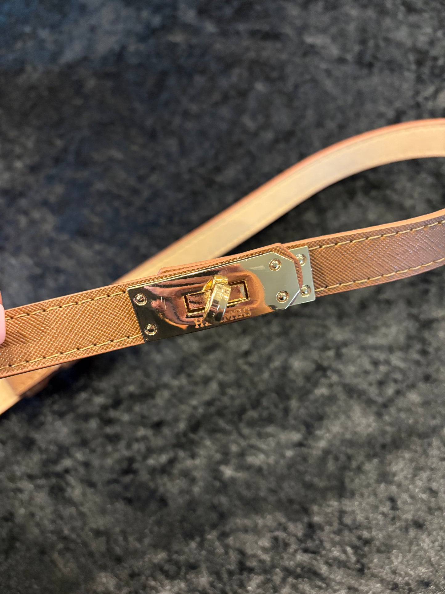 Golden Chestnut Skinny Belt