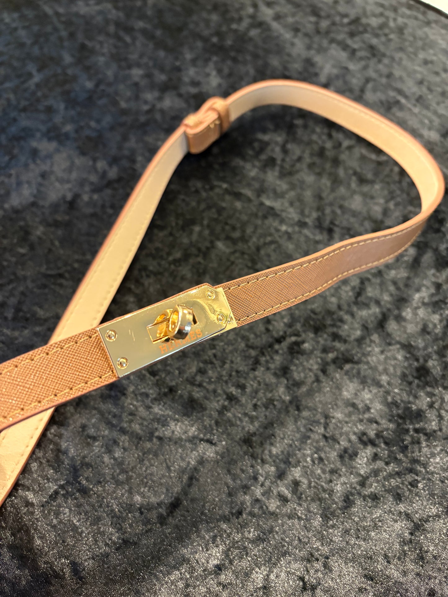 Golden Chestnut Skinny Belt