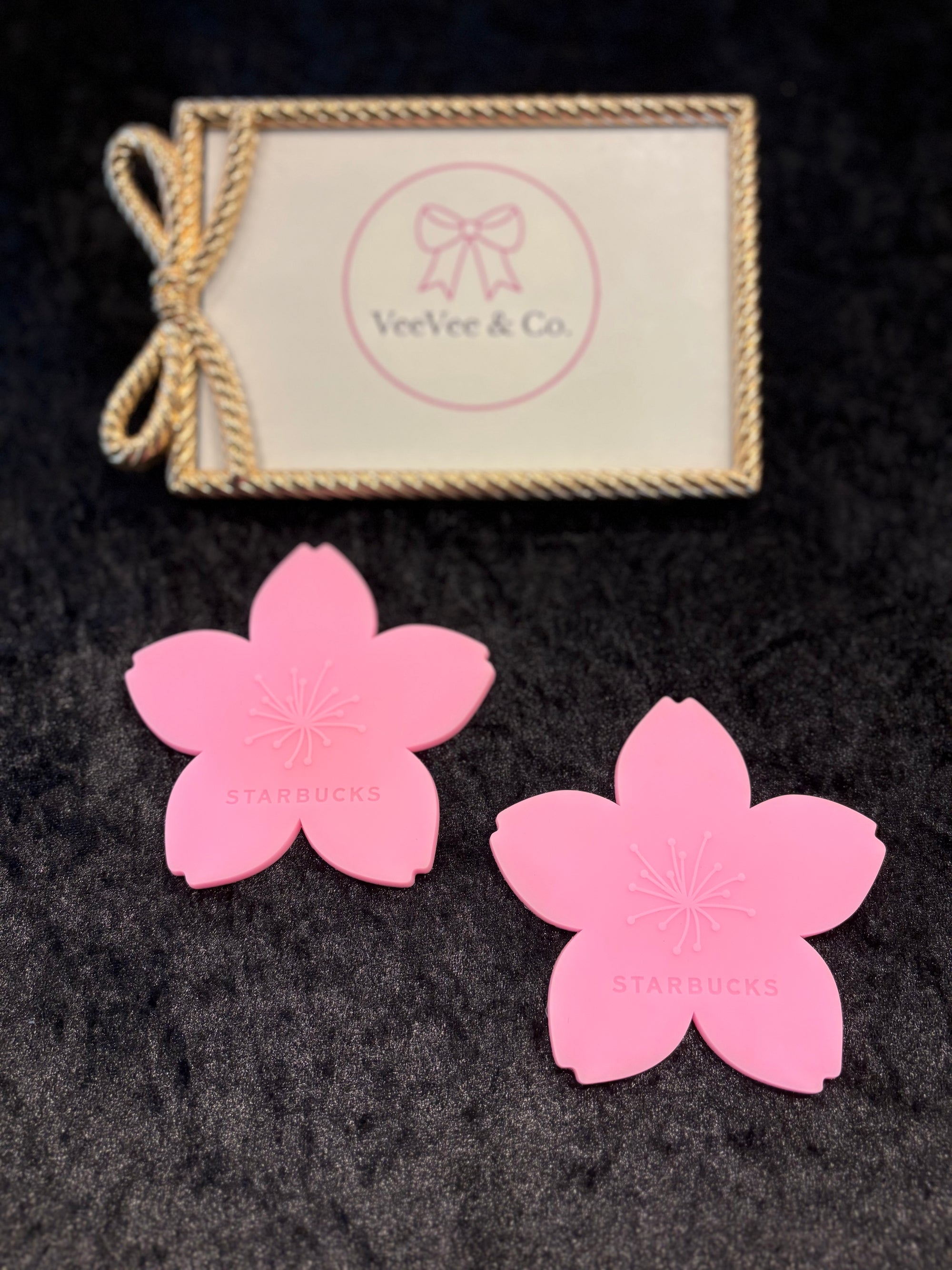 Pink Bloom Coaster Set – Floral Café Chic Duo