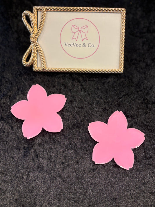 Pink Bloom Coaster Set – Floral Café Chic Duo