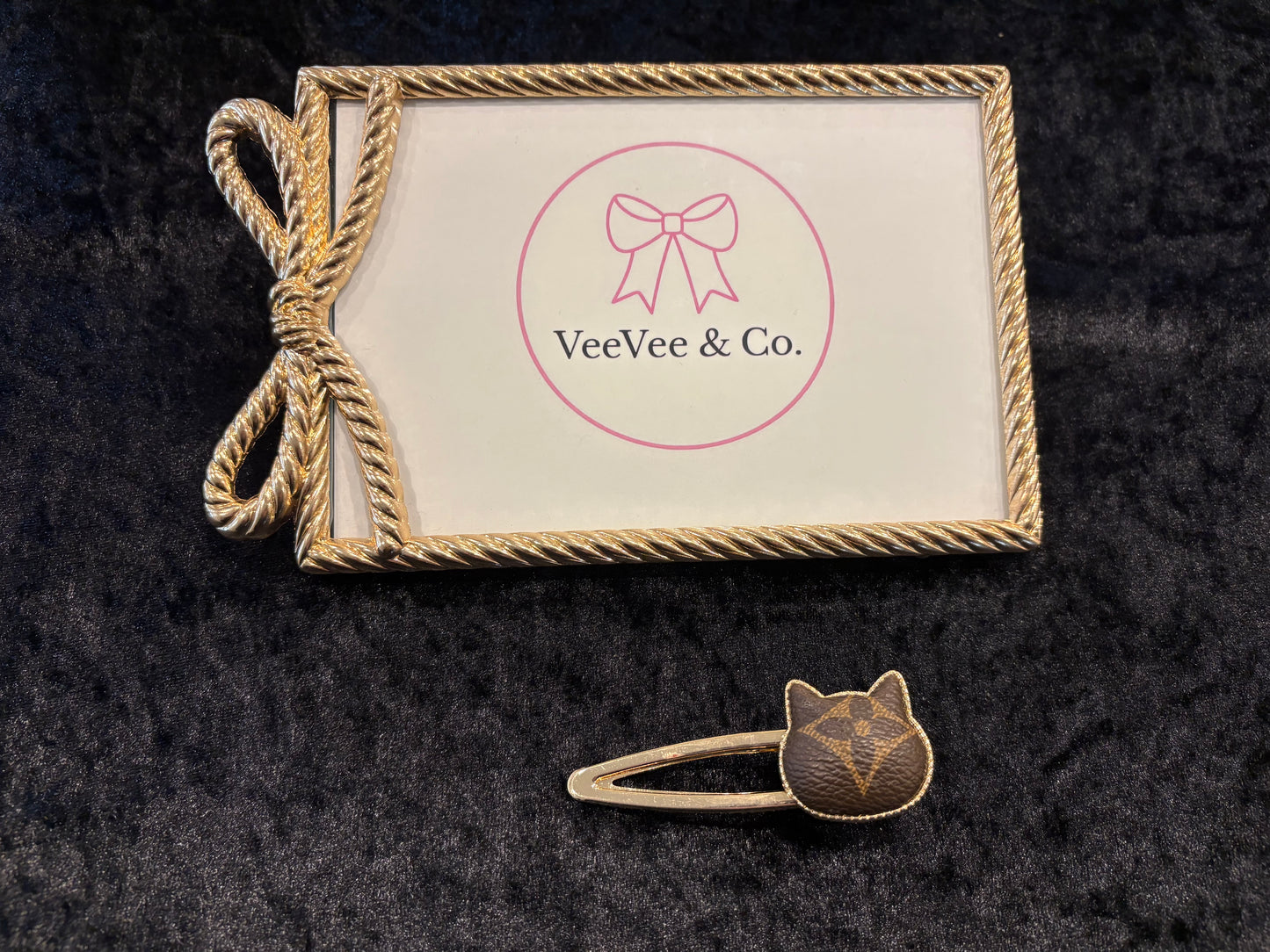 Monogram Kitty Snap Hair Clip