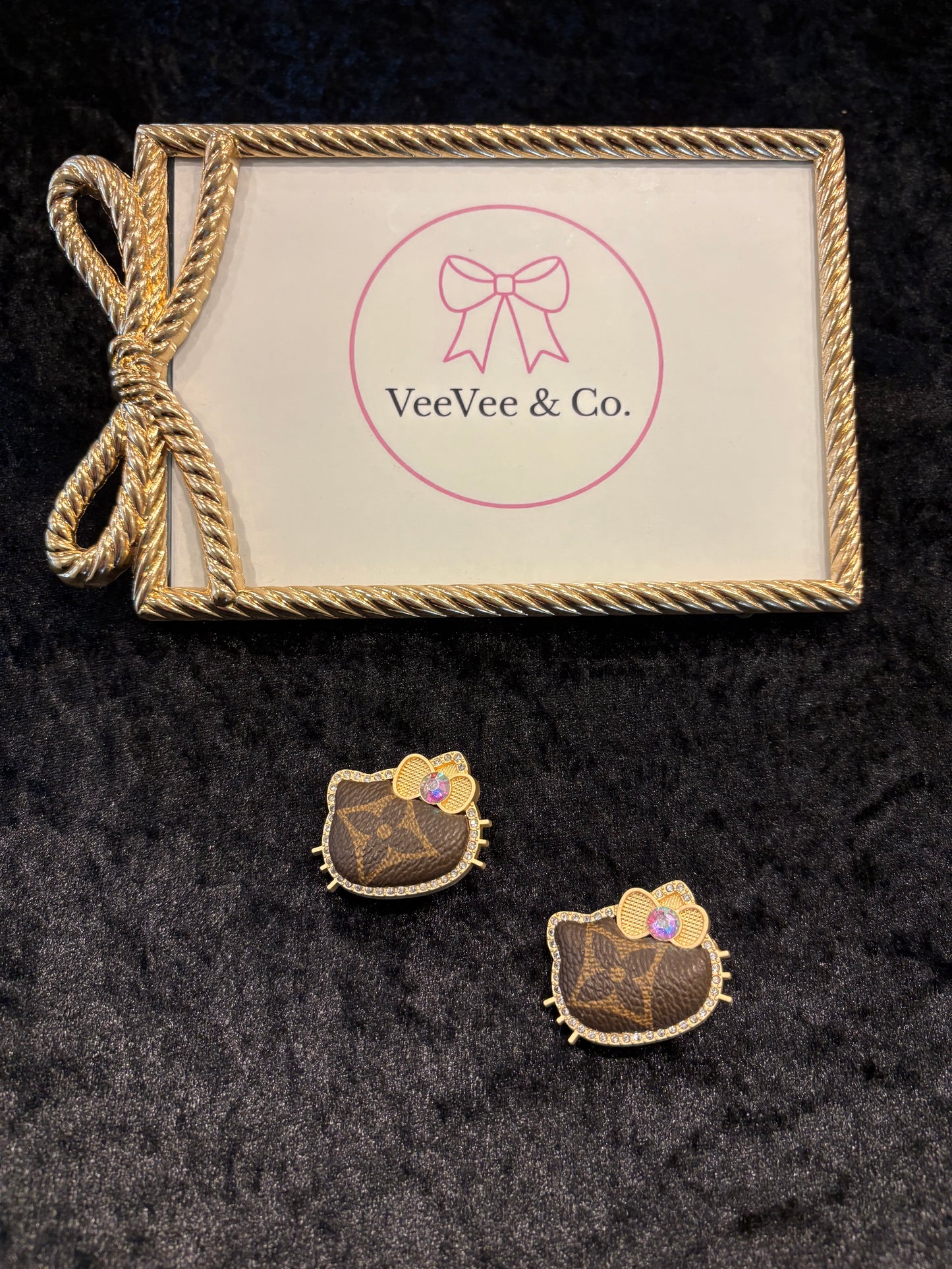 Monogram Kitty Mini Clip Set (2pcs)
