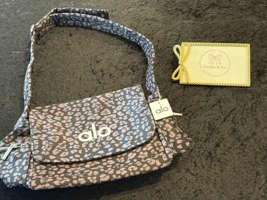 Midnight Leopard Foldover Bag