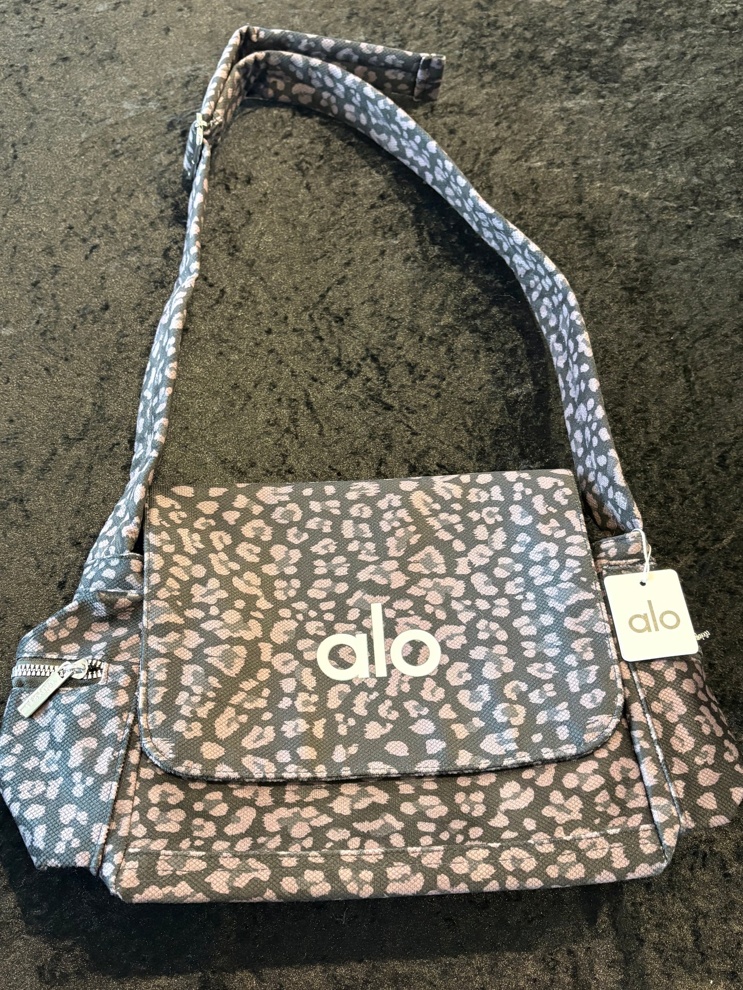 Midnight Leopard Foldover Bag
