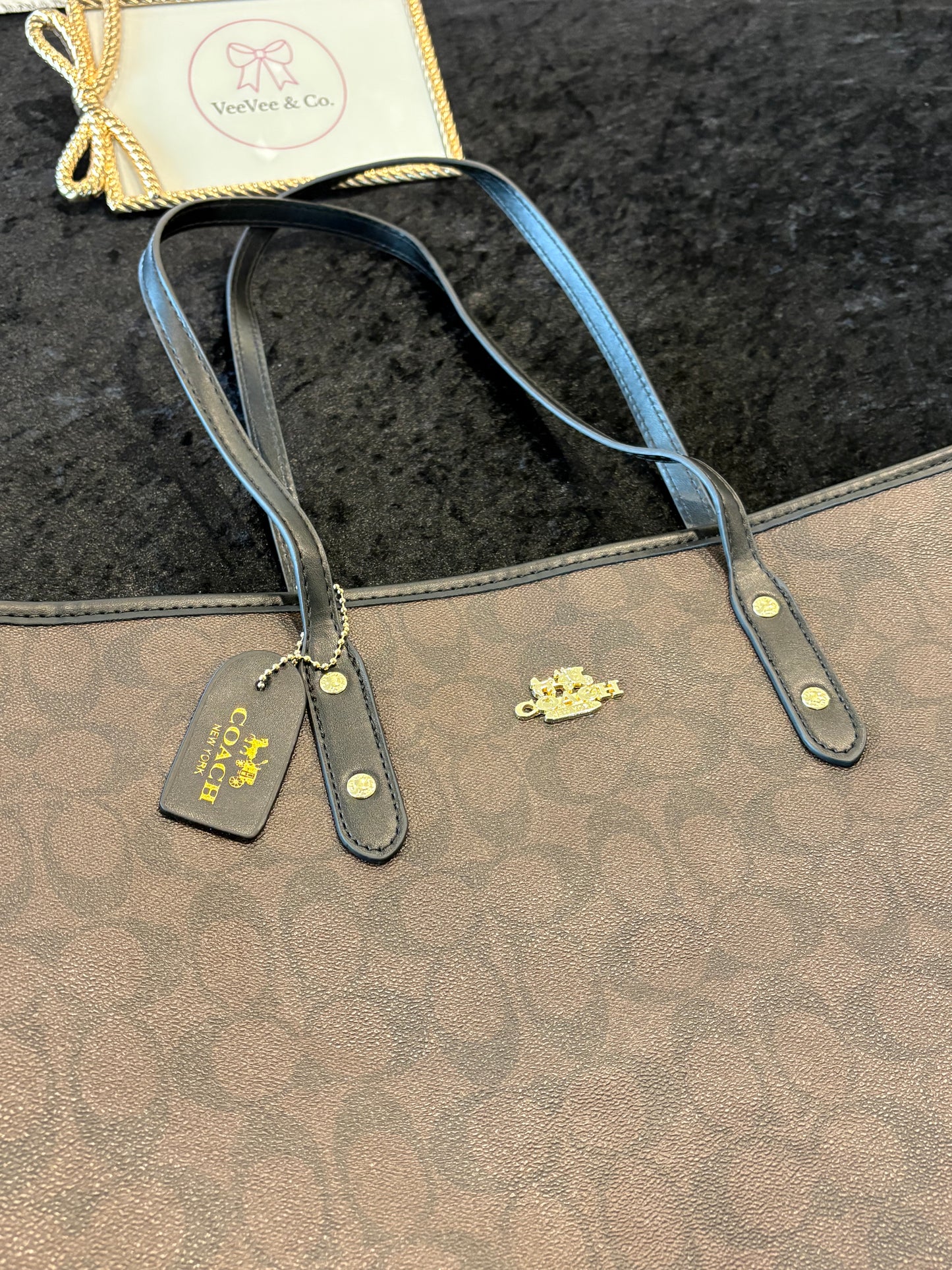 Luxe Trio Travel Set – Brown Monogram Tote, Pouch & Wristlet