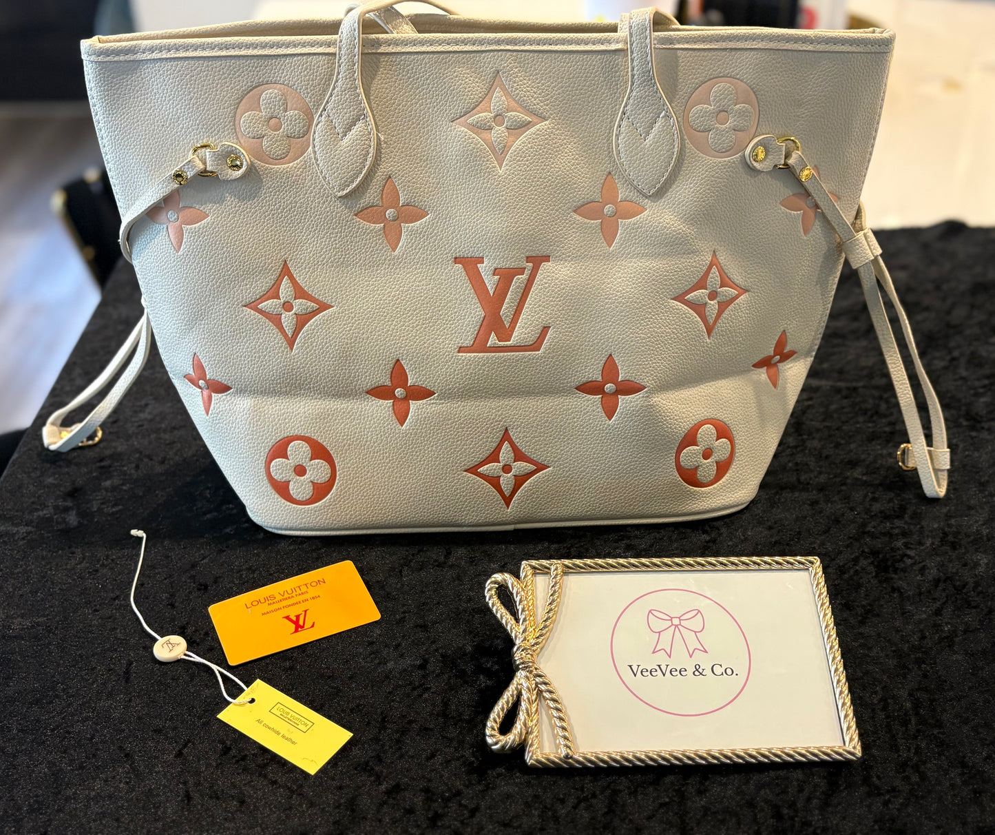 Peach Glow Monogram Luxe Tote