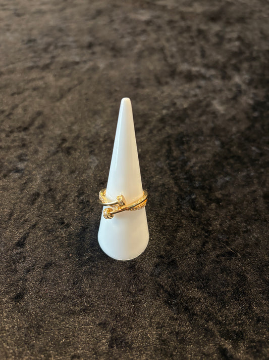 Gold Nail Head Statement Ring