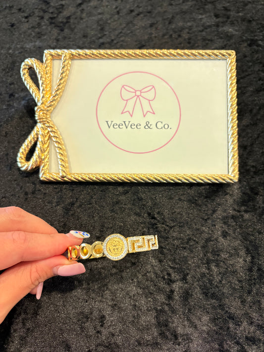 High Shine Gold Logo Bangle
