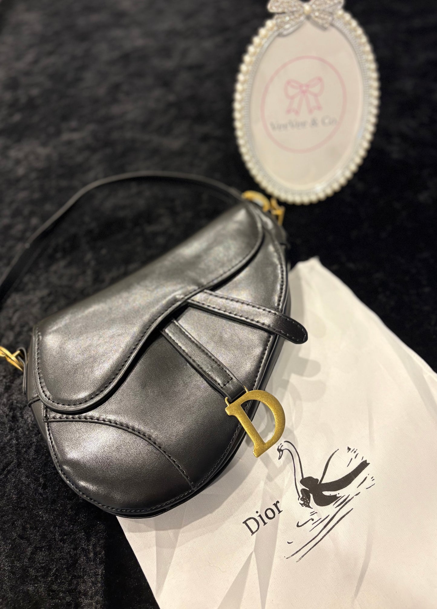 Everyday Black Saddle Bag