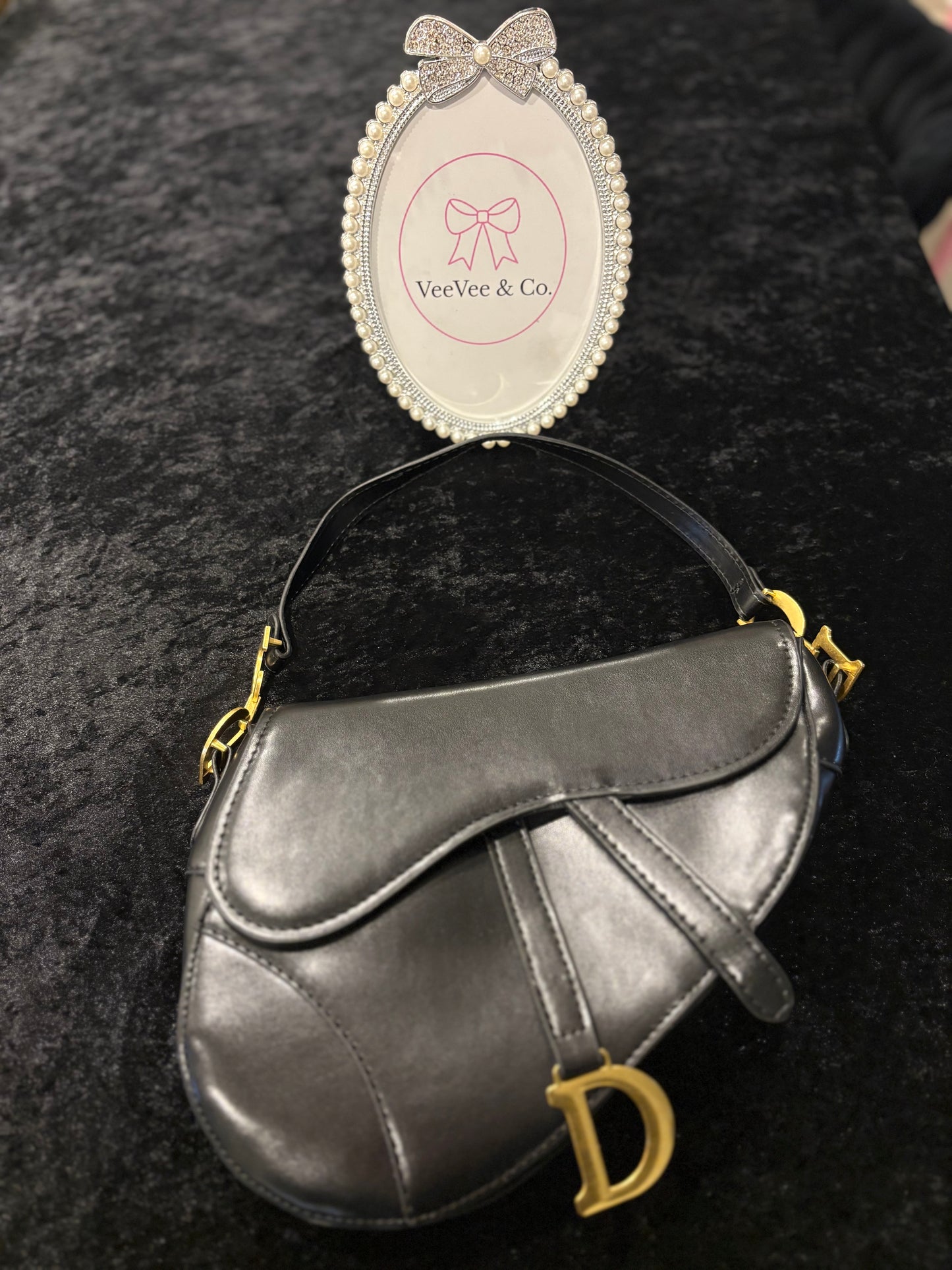 Everyday Black Saddle Bag