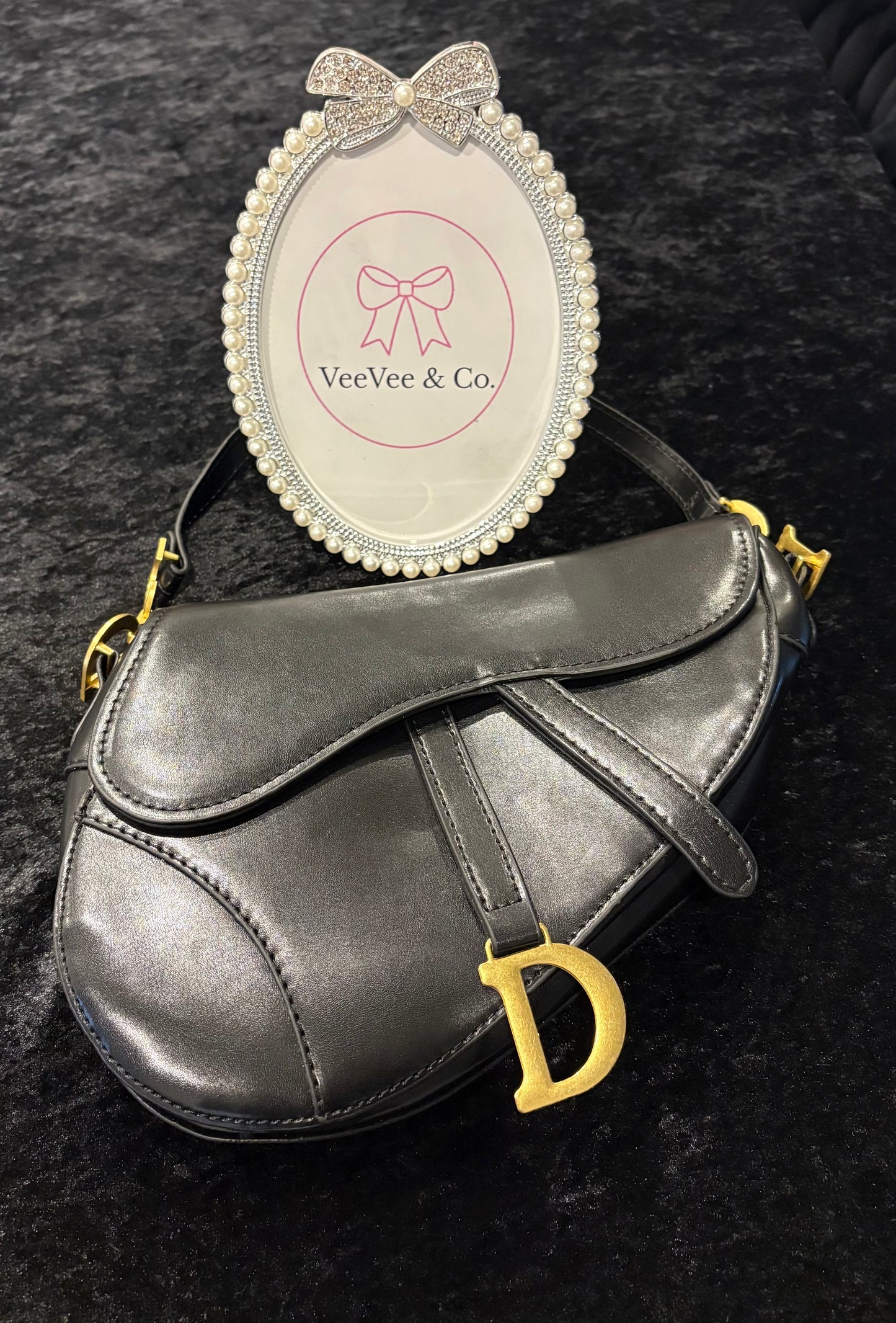 Everyday Black Saddle Bag
