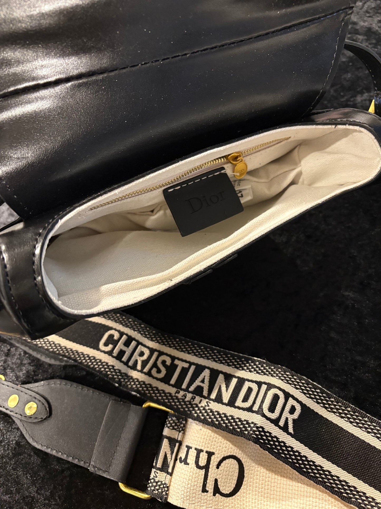 Everyday Black Saddle Bag