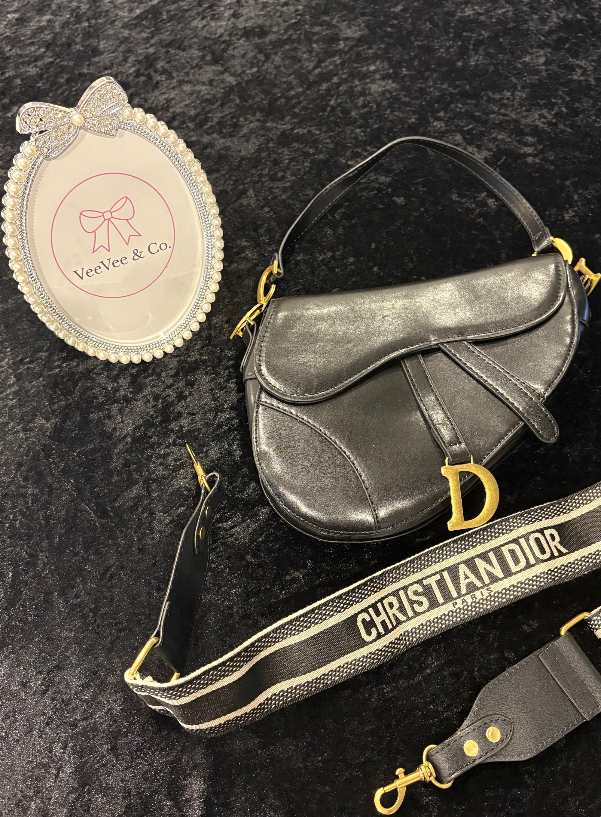 Everyday Black Saddle Bag