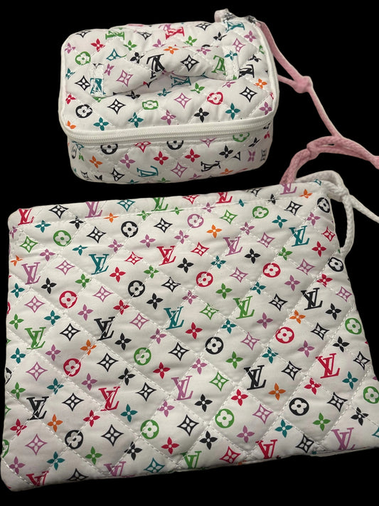 Chic Monogram Beauty Bag Set (2 piece)