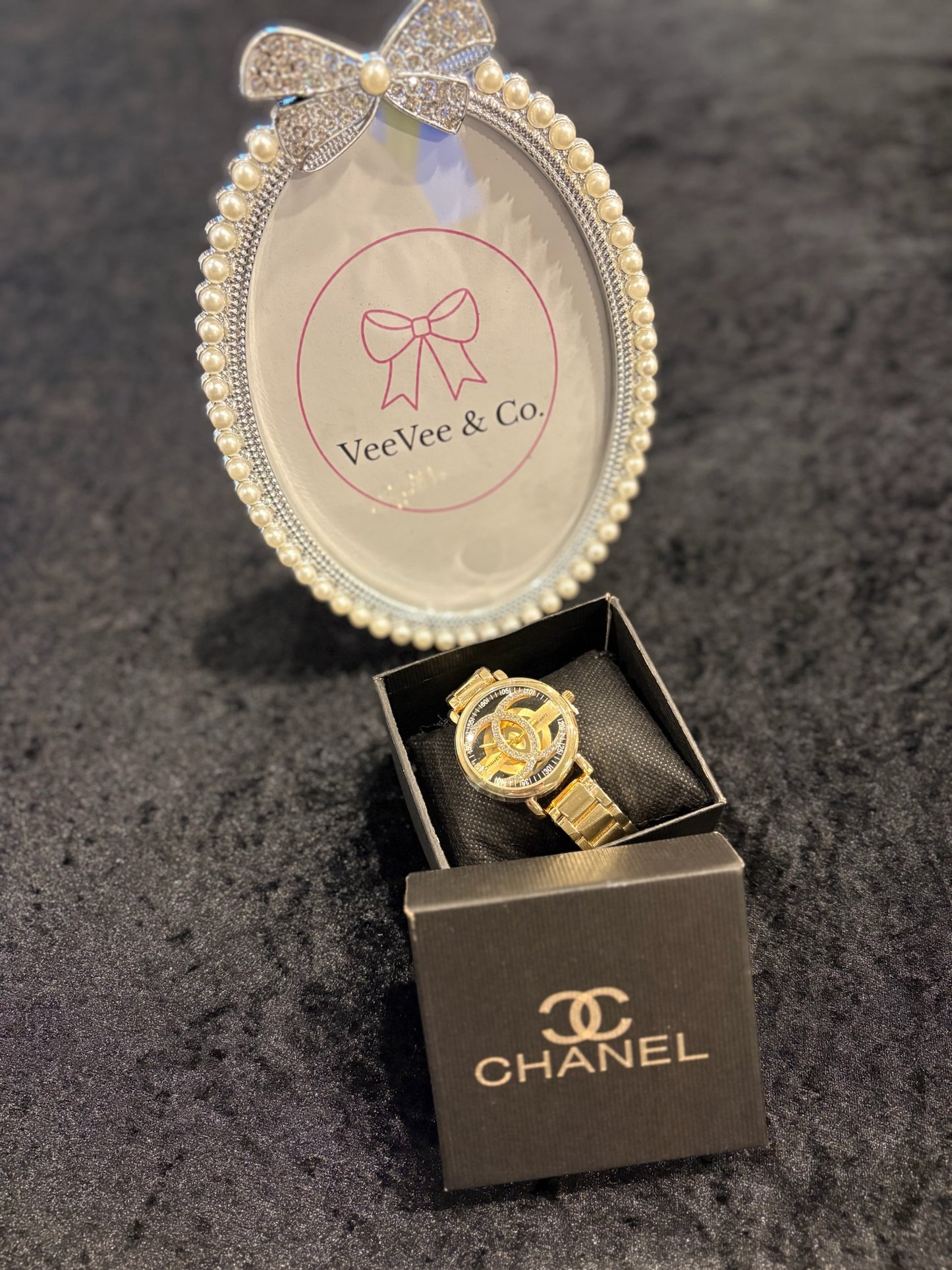 Golden Glam Rhinestone Watch