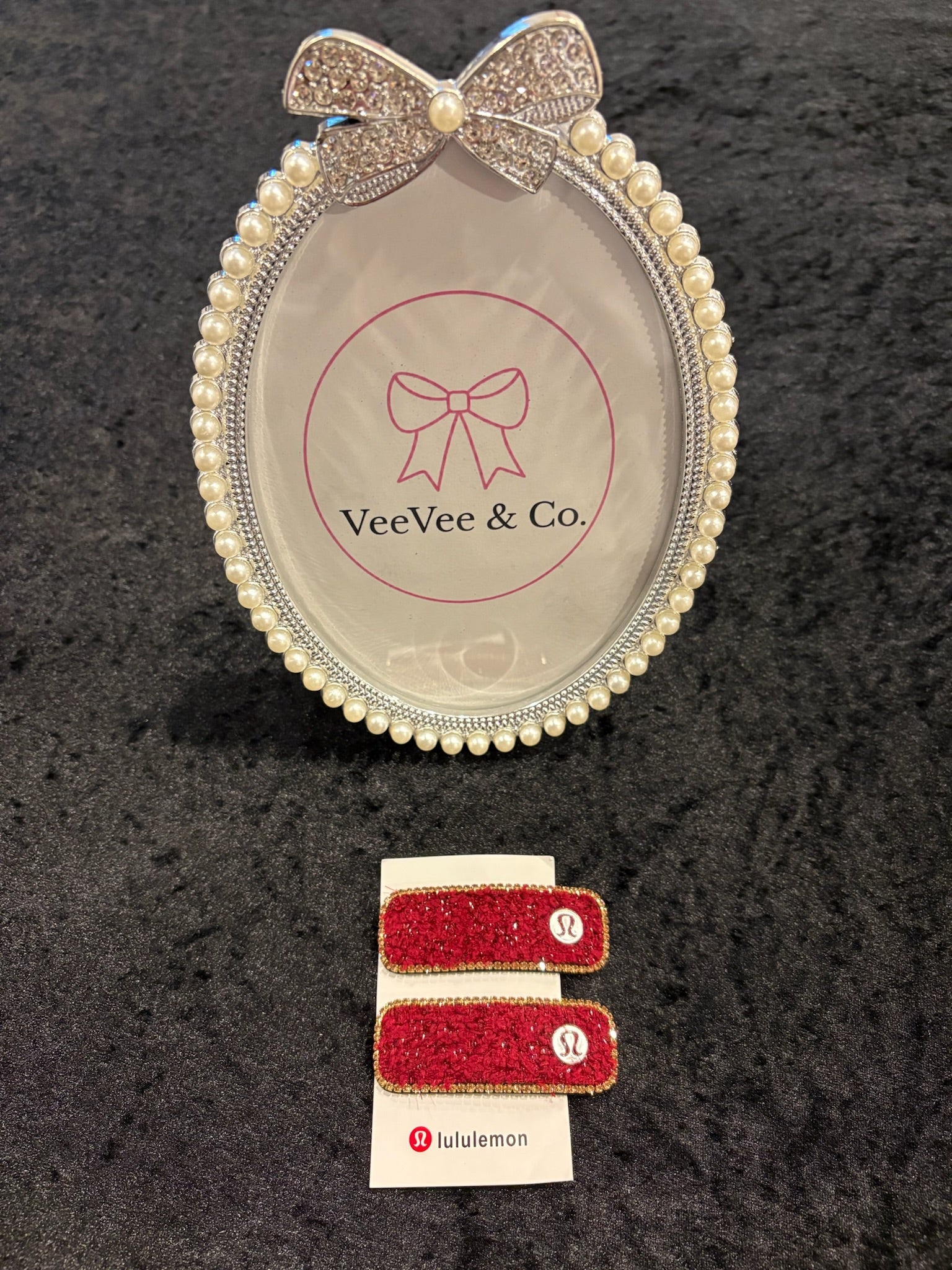 Ruby Sparkle Hair Clip Duo