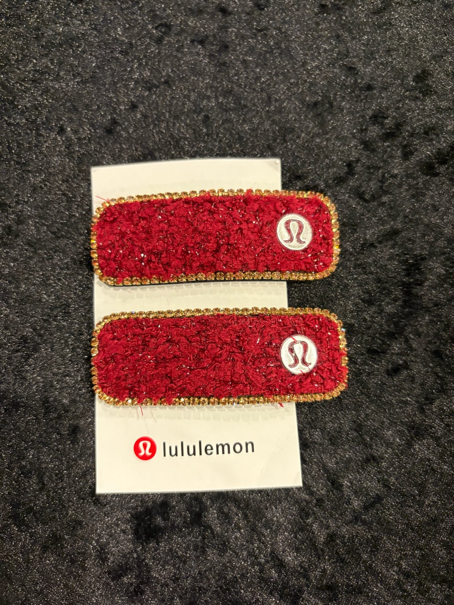 Ruby Sparkle Hair Clip Duo