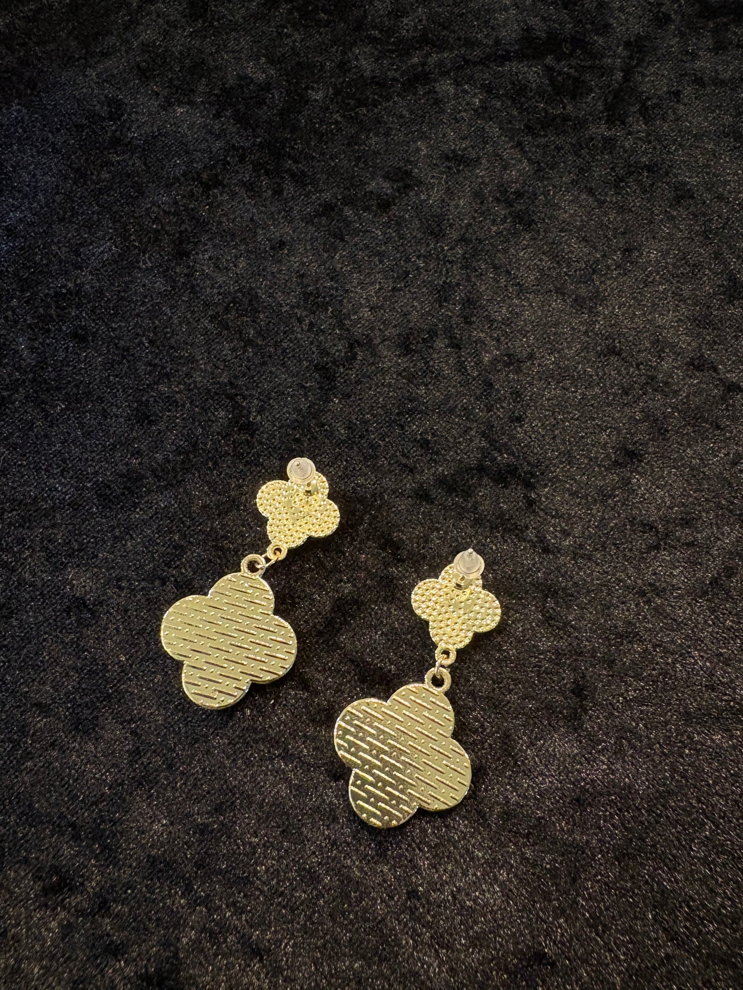 Amethyst Clover Drop Earrings