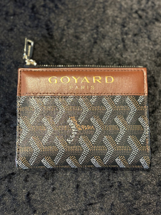 The All-in-One Wallet ✧ Brown Pattern Zip & Card Organizer