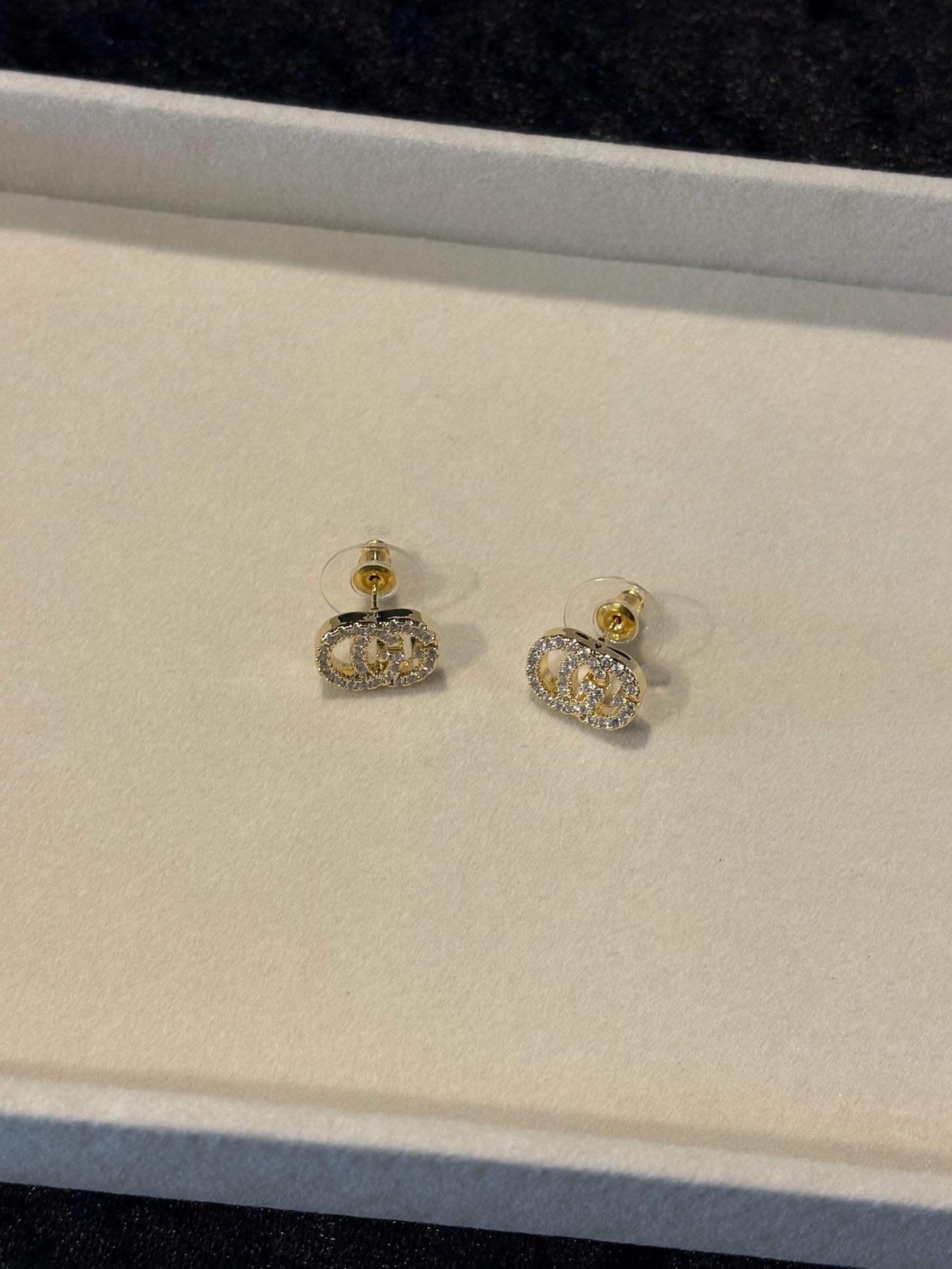 Tiny Luxe Logo Studs
