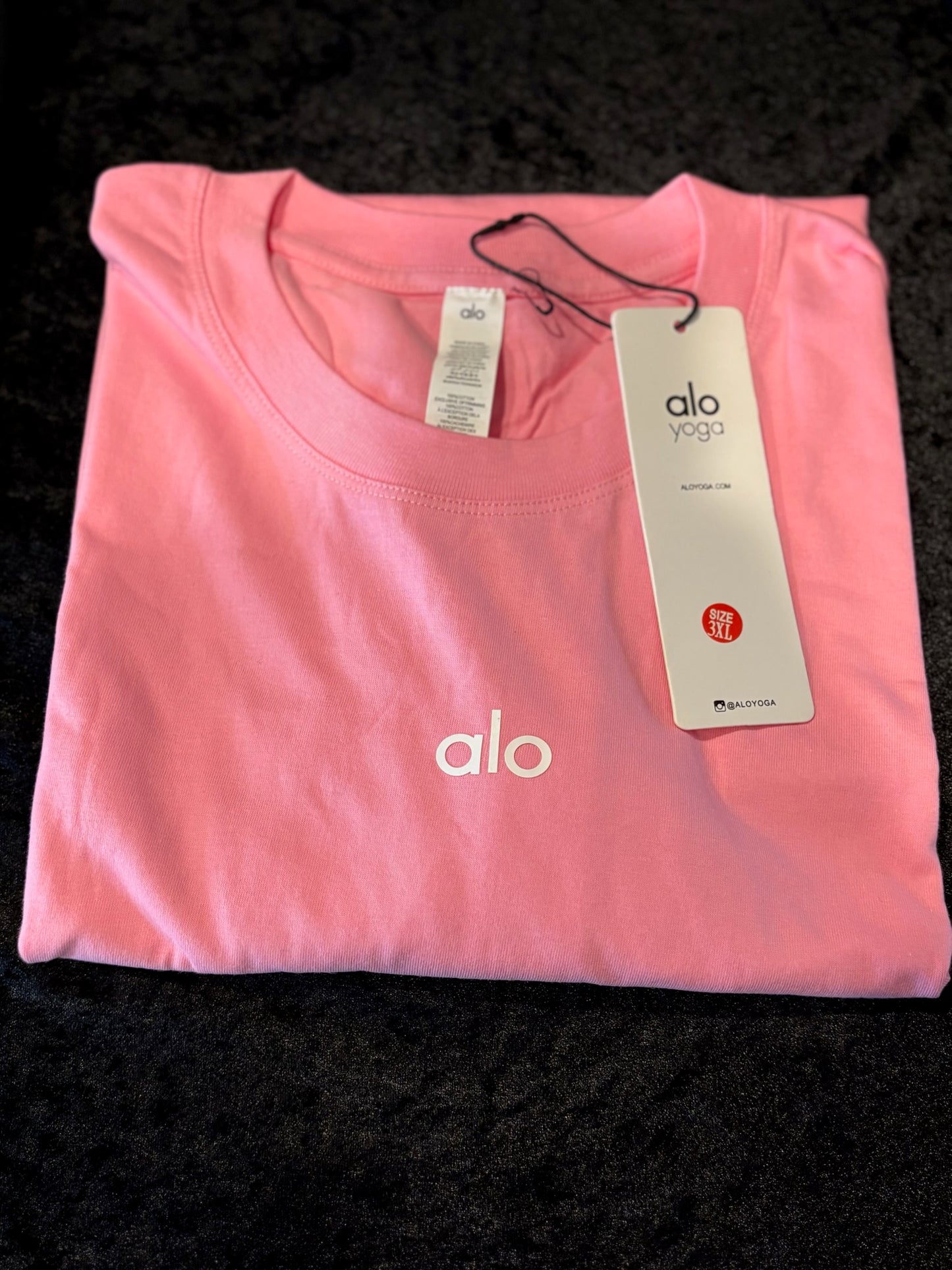 Aesthetic Active Tee Set ✧ Black & Pink Logo T-Shirts