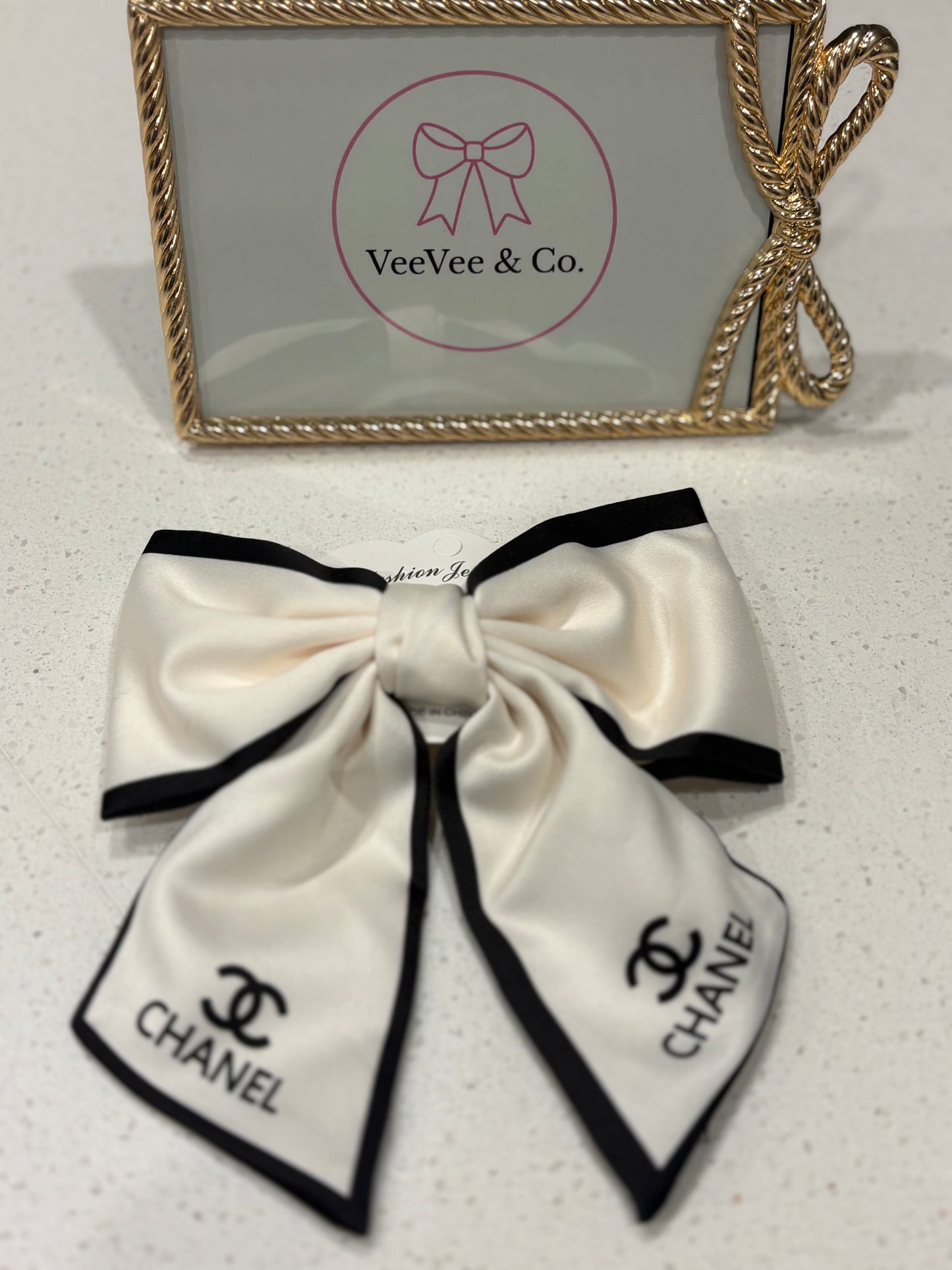 Luxe CC Ribbon Statement Hair Bow