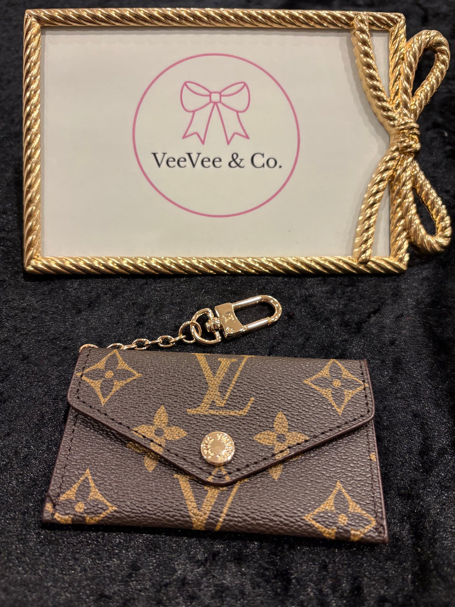 Mini Monogram Business Card Holder Bag Charm