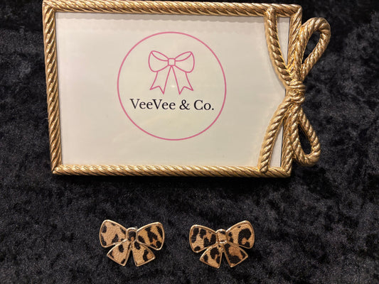 Wild Glam Bow Stud Earrings