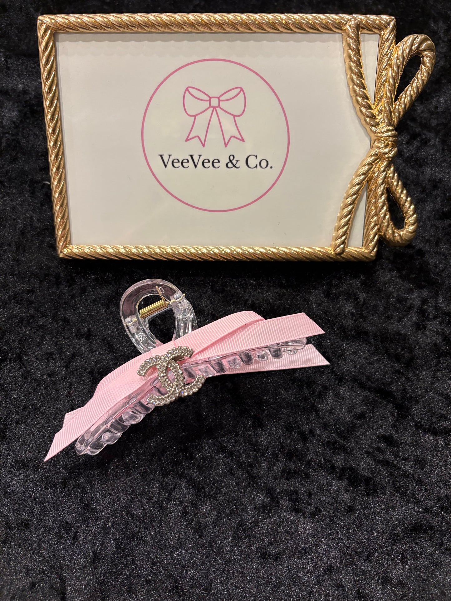 Pink Bow Cutie Claw Clip