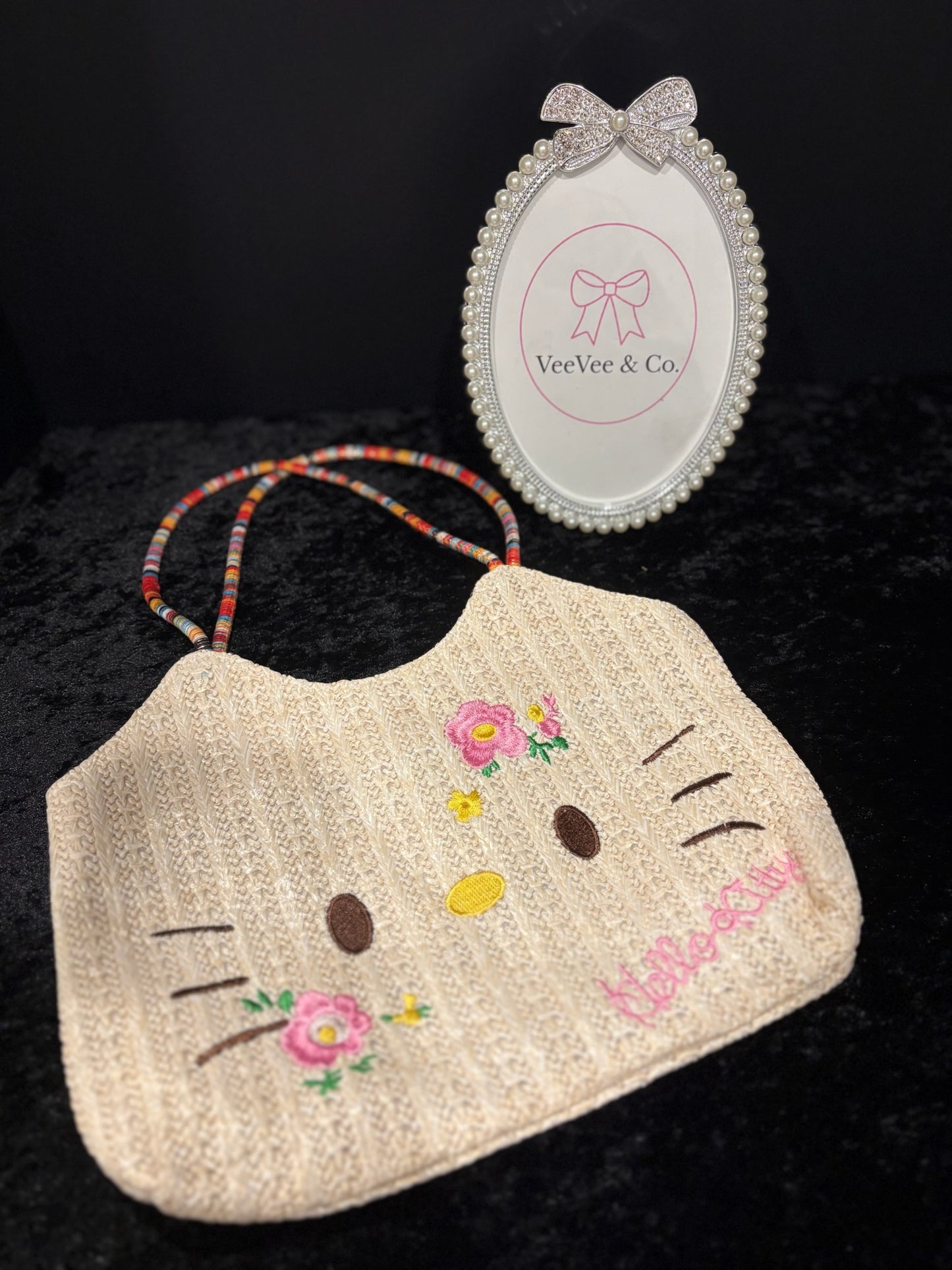 Island Breeze Beaded Handle Mini Tote – Tropical Rattan Style Bag ✨