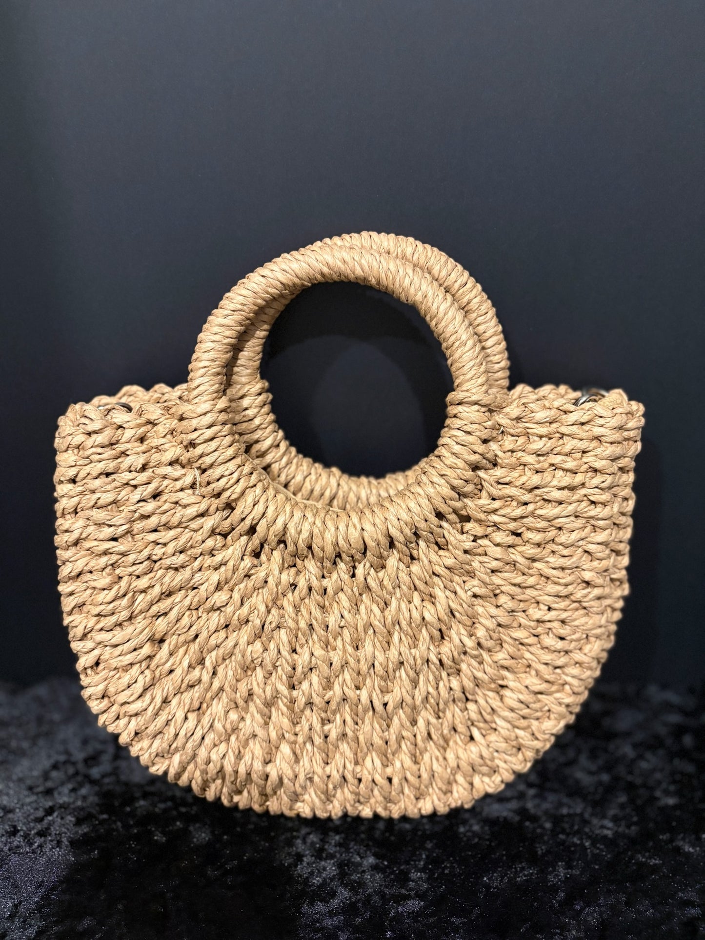 Riviera Mini Rattan Crossbody Bag – Convertible Handle & Strap Style