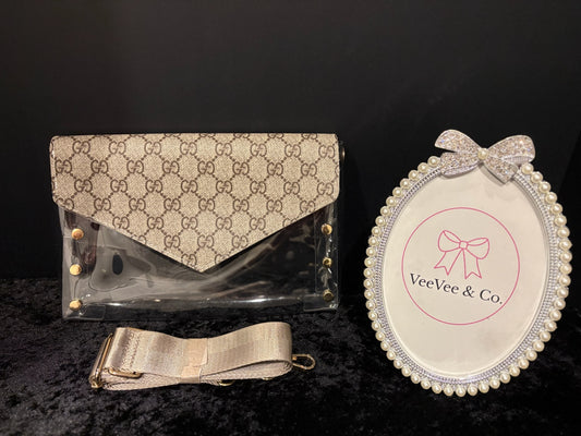 Clear Girl Era Crossbody – Luxe Envelope Flap Statement Bag