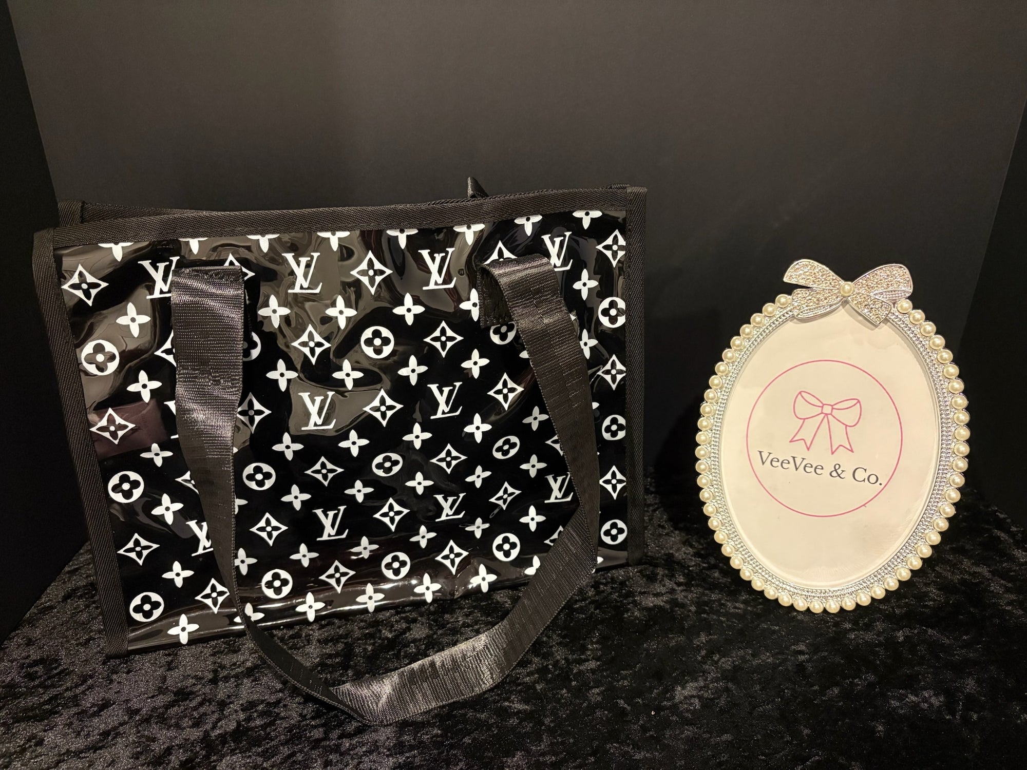Midnight Monogram Jelly Small Tote