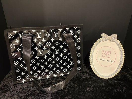 Midnight Monogram Jelly Small Tote