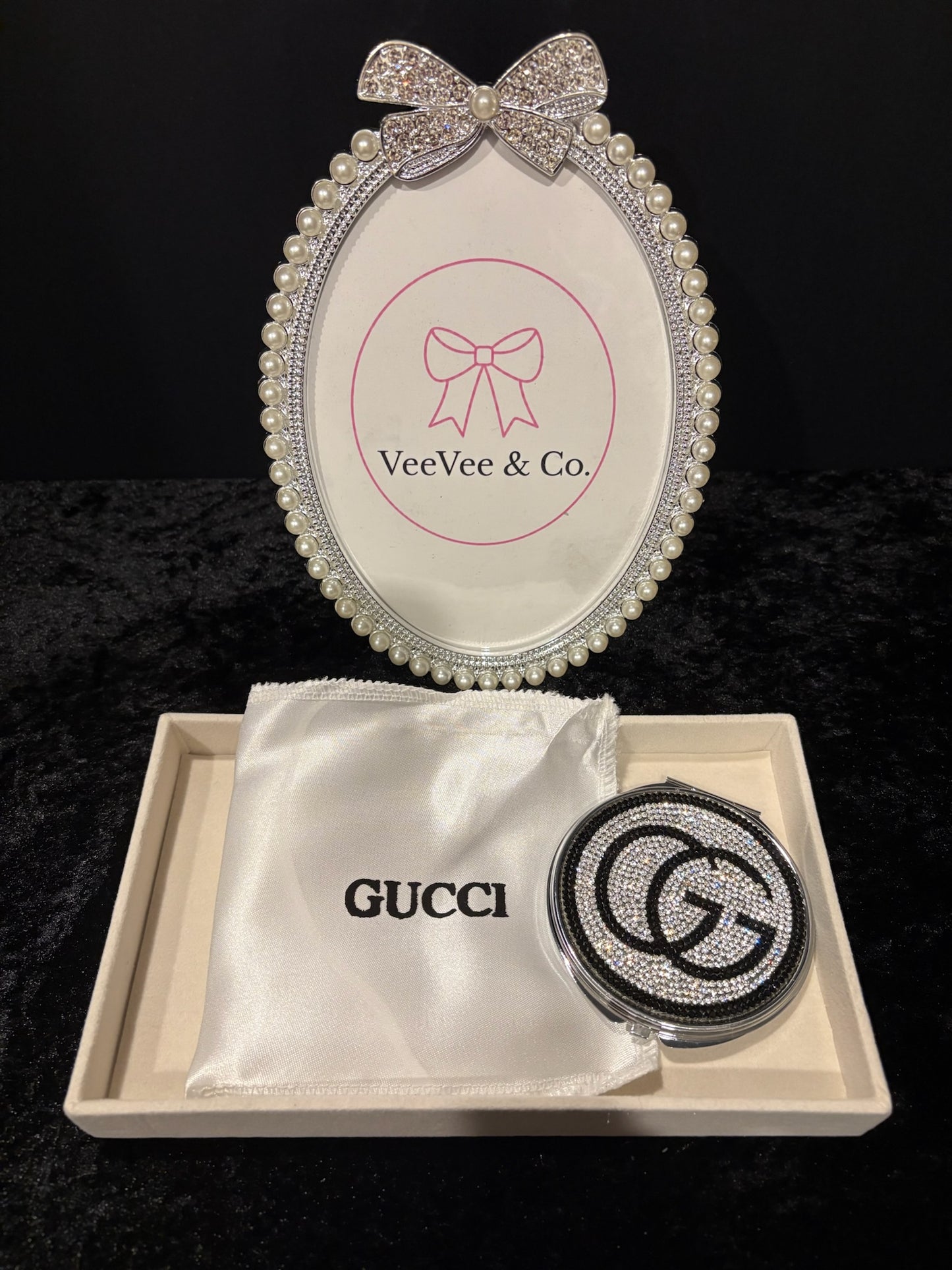 Noir Spark Logo Compact Mirror