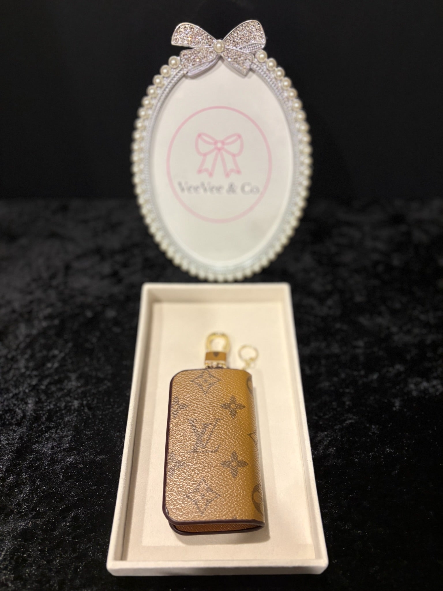 Petite Luxe Key Vault – Monogram Zip Charm Pouch ✨🔑