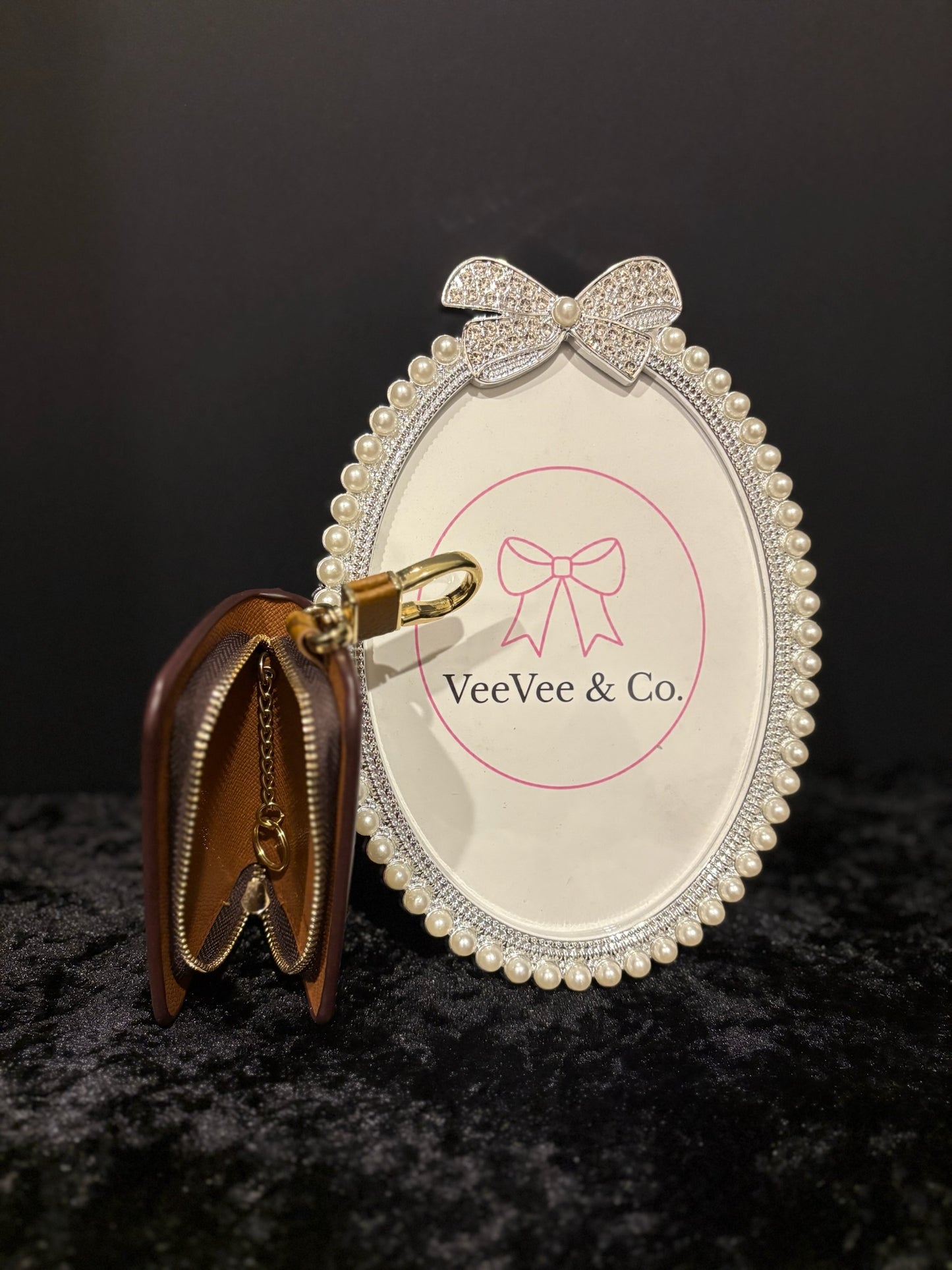 Petite Luxe Key Vault – Monogram Zip Charm Pouch ✨🔑