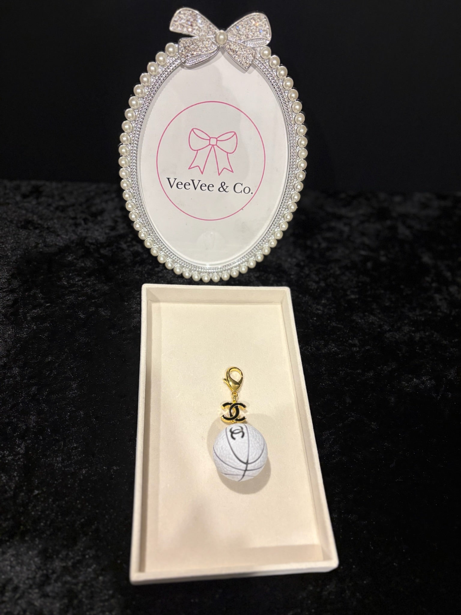 Courtside Luxe Hoop Charm