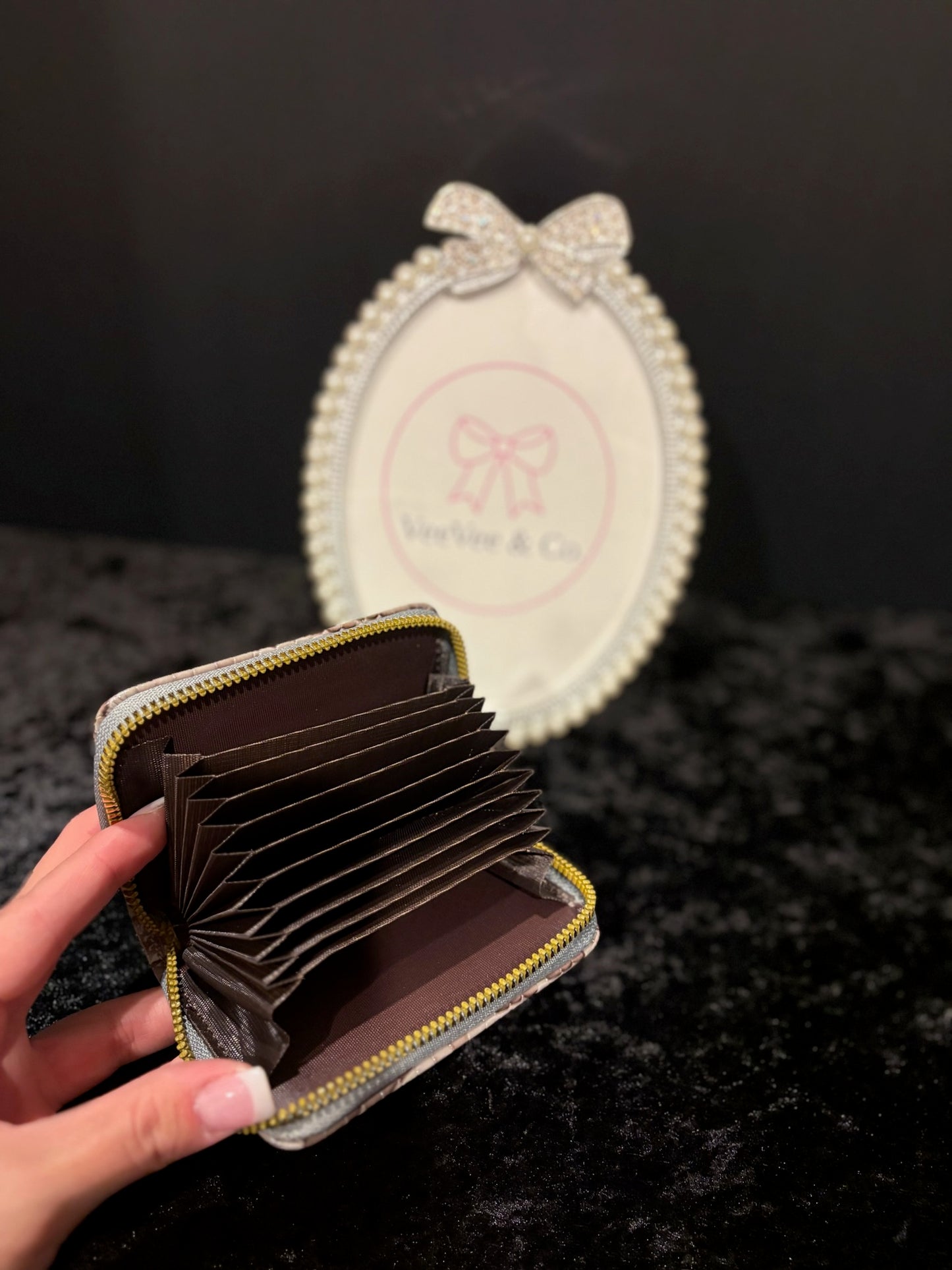 Smoke Python Accordion Card Case