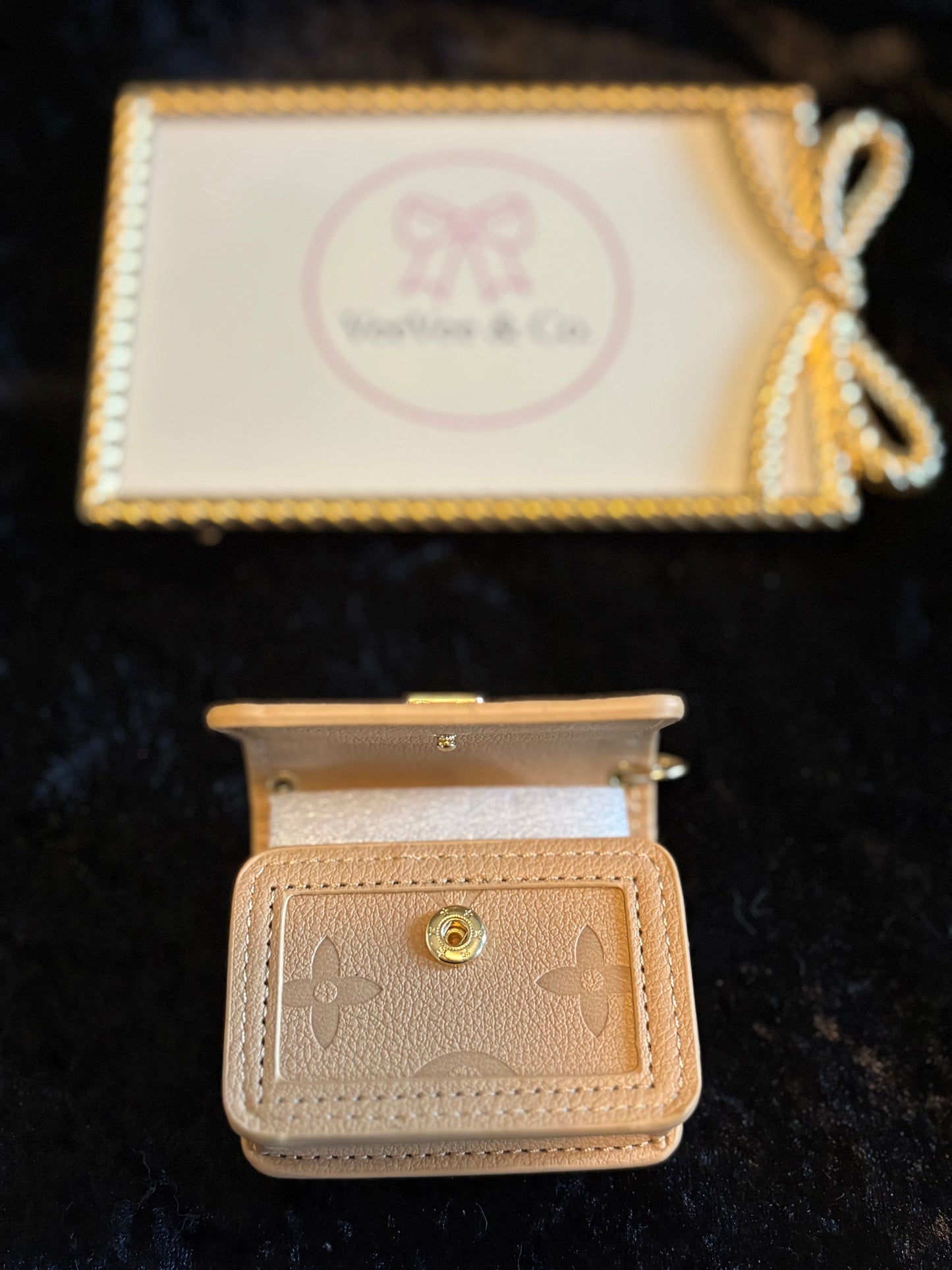 Chic Tan AirPods Case with Wearable Chain